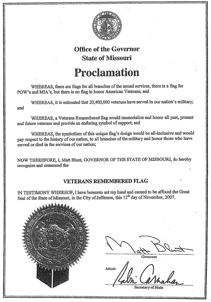 Missouri State Legislators Approval